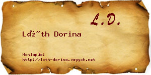 Lóth Dorina névjegykártya